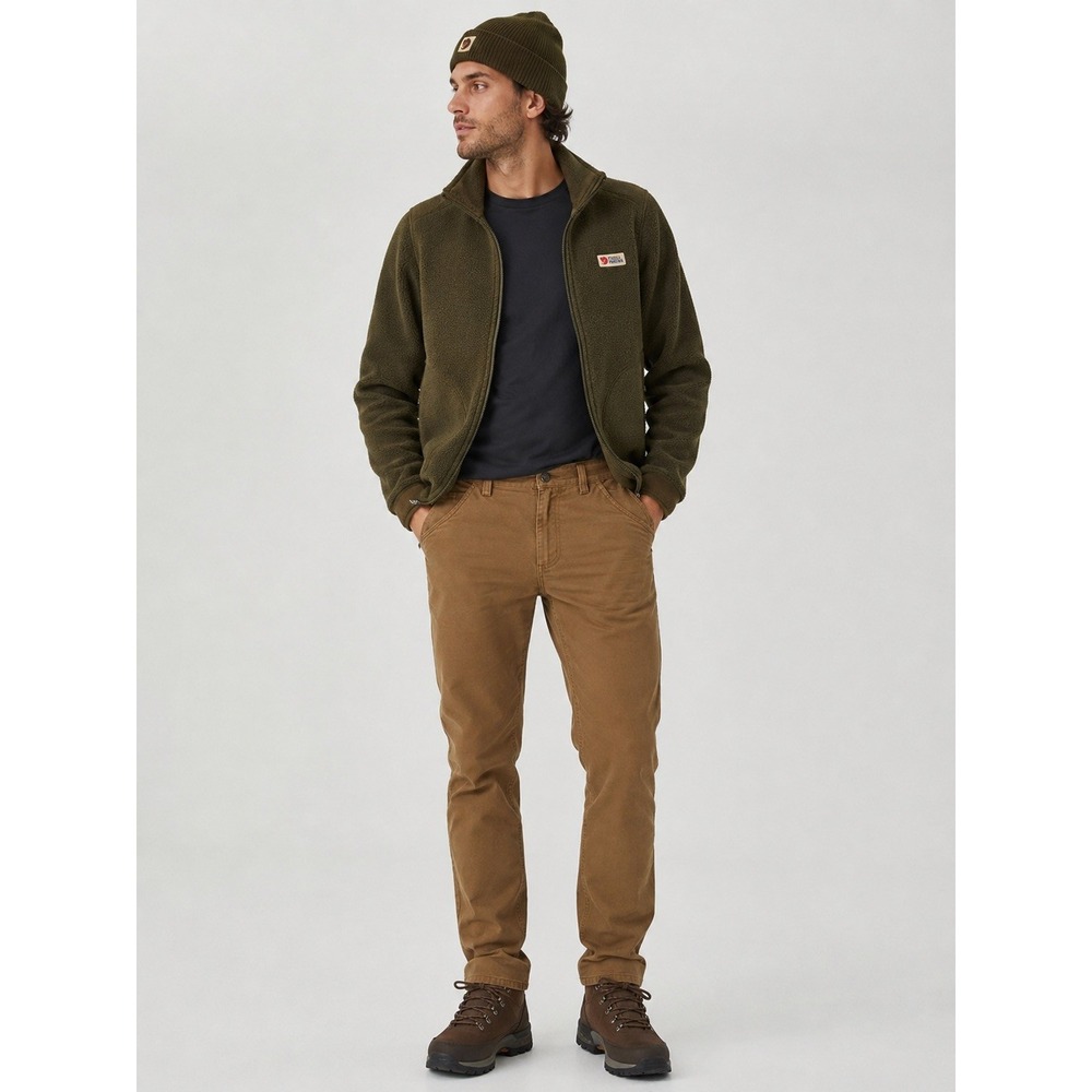 Fjallraven Greenland Canvas Jeans Mens 37 Long Brown 87216 Outdoor Trousers